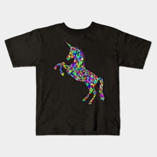 Jumping and colorful Unicorn- Kids T-Shirt